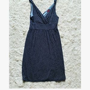 Size S Merona polka dot dress navy blue
